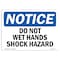 Signmission OSHA Notice Sign, 18" Height, 24" Width, Aluminum, Do Not Wet Wash Shock Hazard Sign, Landscape OS-NS-A-1824-L-11415 - alternate 1